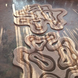 Unregelmäßig geformter handgetufteter Teppich Kinderzimmer Spielplatz Teppiche Kinderteppiche seltsame Form - Bild 1 von 9