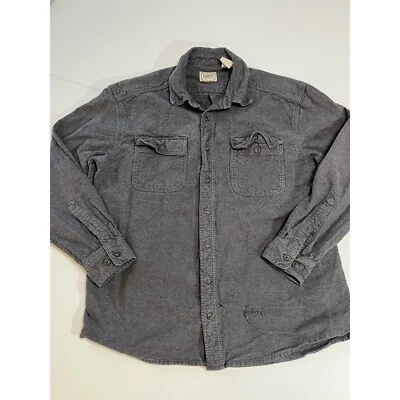 C.E. Schmidt Workwear Heavy Flannel Shirt Long Sleeve Button Up Charcoal Size L - Image 1 of 4