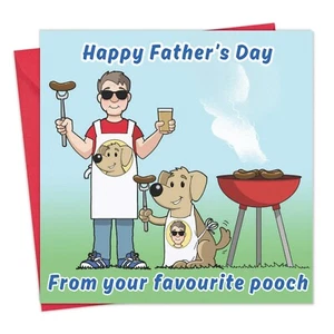 Father's Day Card from The Dog - Funny Dog Fathers Day Card - Funny Dog Dad Card - Picture 1 of 7