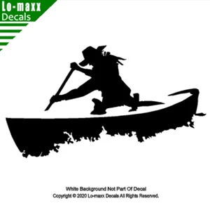 Cowboy Open Boater Rodeo Style Canoe Whitewater River Sports Die-Cut Vinyl Decal - Picture 1 of 20