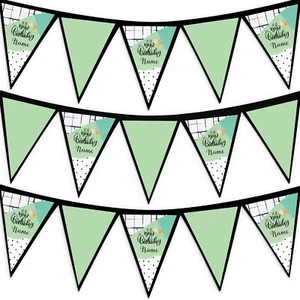 Décoration colorante fête d'anniversaire personnalisée comme neuf 3 m tissu - Photo 1 sur 9