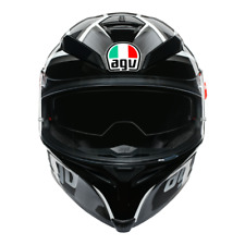 AGV K5 S E2205 Multi-Tempest Motorcycle Helmet - Black/Silver, ML-58