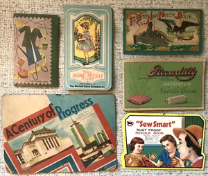 COLLECTION OF 11 NEEDLE BOOKS 1910'S-1940'S 1933 WORLD'S FAIR, ARMY/NAVY - Picture 1 of 3