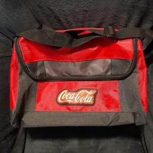 Coca Cola Red Black Tote Medium Sized Duffle Bag Shoulder Strap - Picture 1 of 4