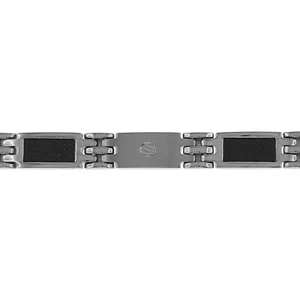 Bracelet en Acier inoxydable et Carbone - Longueur 21cm - Homme - Neuf - Picture 1 of 5