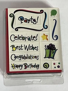 Soirée Notes Rubber Stamp Set - Picture 1 of 2
