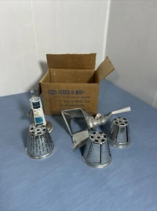 VINTAGE RIVAL  SHRED-O-MAT -SHREDS-SLICES-GRATES-WAFFLES  NO. 674 WHITE - Picture 1 of 5