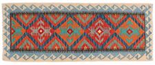 Afgano Maimana Kilim Tappeto 70x190 Tessuto a Mano Runner Colorato Geometrica I