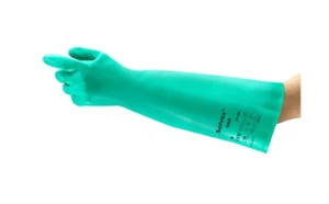 NEU Hazmat Ansell chemikalienbeständige Handschuhe 37-185 Größe 9 AlphaTec gelöst grün - Bild 1 von 4