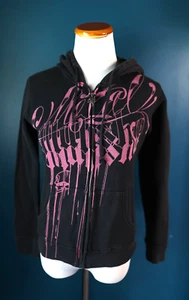 VTG Cyber Y2K Women's Metal Mulisha Mallgoth Skull Full Zip Hoodie Jacket Small - Picture 1 of 12