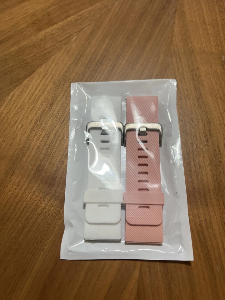 Faixas de substituição Fitbit Blaze com fivela de metal (branco e rosa) NOVO EM FOLHA FECHADO - Imagem 1 de 1