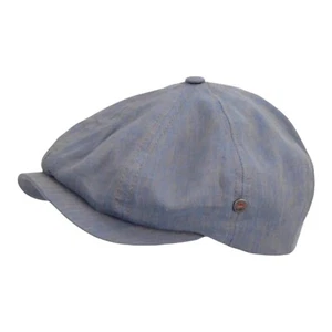 Schiebermütze jeansblau BAKERBOY slim-line IRISH-LEINEN soft Sommer - Bild 1 von 6