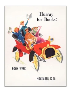 Vintage Advertisement Poster HURRAY FOR BOOKS! (1961) Premium Print 17x22" inch - Picture 1 of 3