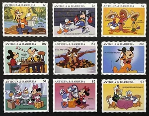 ANTIGUA DISNEY PALS STAMPS SET 1997 MNH FRIENDS GOOFY CHIP N DALE MICKEY DAISY - Picture 1 of 1