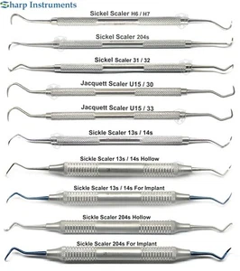Sickle Scaler Anterior Posterior Hygiene Sickle Scalers Dental Steel Instruments - Picture 1 of 19