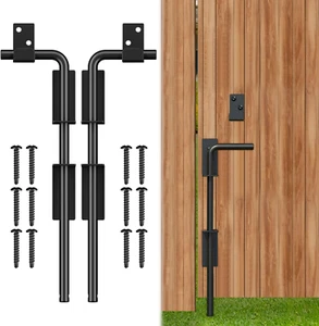 2 Pack 12 Inch Heavy Duty Cane Bolt Gate Drop Rod Gate Hardware Ground Latch - Picture 1 of 7
