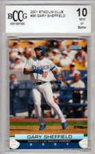 Gary Sheffield, 2001 Stadium Club #96, BCCG Graded 10 Mint, Los Angeles Dodgers