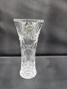 Lenox Fine Crystal Cut Glass Small Bud Vase Star & Fan Pinwheel 6" - Picture 1 of 5