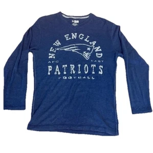 NFL Team Apparel New England Patriots Long Sleeve Shirt Mens Medium Waffle Weave - Picture 1 of 3