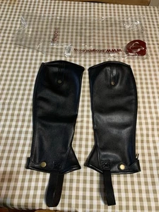 Equestrian Unisex BROGINI BLACK STRETCH MINI CHAPS medium - Picture 1 of 5