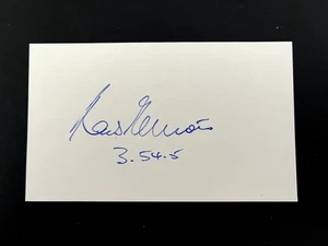 HERB ELLIOTT - AUSTRALIAN GOLD MEDAL OLYMPIAN - SIGNED WHITE CARD - Picture 1 of 1