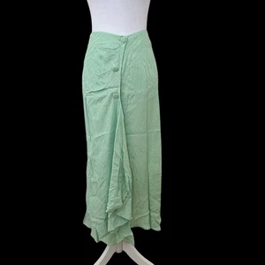 Ted Baker Midi Rock Knopfleiste hellgrün Größe 3 US 8 neu mit Etikett - Bild 1 von 10