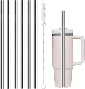 Stainless Steel Straw Replacement for Stanley 40 oz 30 oz,6 PCS Straight Reusa - Picture 1 of 5