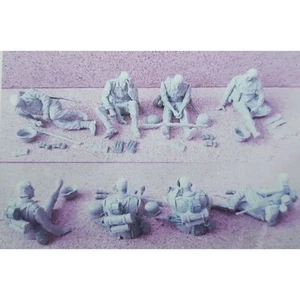 1/35 4pcs Resin Model Kit German Soldiers Infantry in Rest WW2 Unpainted - Picture 1 of 2