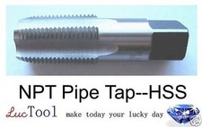 1/2-14 NPT Pipe Tap HSS NPT Taper Thread Uncoated Bright Threading Premium