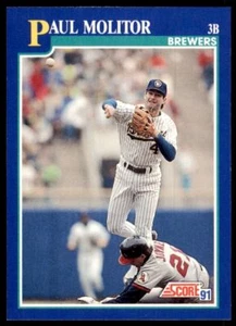 1991 SCORE PAUL MOLITOR MILWAUKEE BREWERS #49 - Picture 1 of 2
