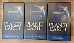 Easton Press Video Planet Earth 1989 VHS 3 4 6 Climate Solar Sea Tales Worlds - Picture 1 of 8