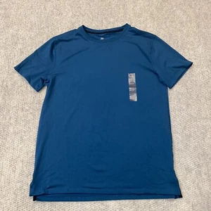 NEW All In Motion Short Sleeve Blue Shirt Men Size Medium Polyester / Spandex - Picture 1 of 7