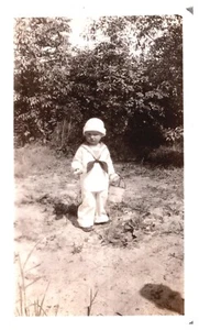 JUNGE IM MARINEBLAUEN ANZUG, WEST DOVER, OHIO, 1923.VTG 4,4" x 2,7" FOTO^2 - Bild 1 von 2