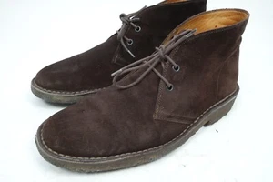 Ralph Lauren Suede Chukka Boots Brown Crepe Soles Men Size 9.5 D Made in Italy - Picture 1 of 11