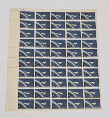 4 Cent Stamps, 4c Project Mercury, Mint sheet of 50 - Image 1 of 4