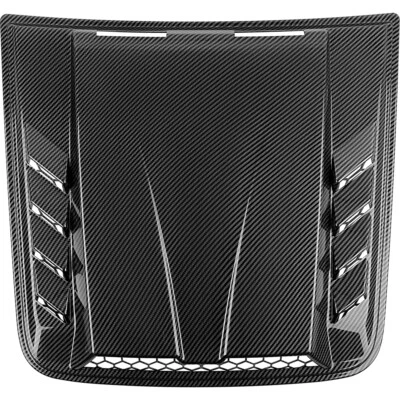 Universal Carbon Hood Vents Scoop Bonnet Turbo Hood Air Flow Intake Trim Cover - Image 1 of 4
