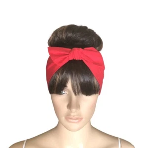 Rotes Haarband. Schleifen Stirnband. Haarwickel. Head Wrap. Schleife Haarteil. Kopfstück. - Bild 1 von 2