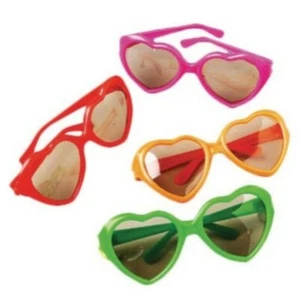 12 Heart Kid Sunglasses Rock Roll Music Party Favor Birthday Party Picture Props - Picture 1 of 1