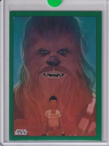 2019 Topps Star Wars Chrome Legacy Comic Cover Card Green /50 Chewbacca MC13 - Bild 1 von 2