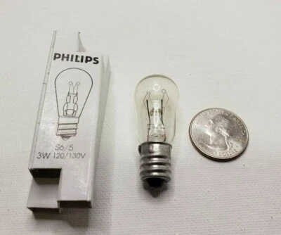 PHILIPS S6/5 CLEAR 3 WATT 120V - 130V LIGHT BULB - Image 1 of 4