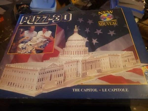 Vintage Puzz 3D The Capitol Building 690 Pieces 3D Jigsaw Puzzle Wrebbit Sealed - Picture 1 of 1