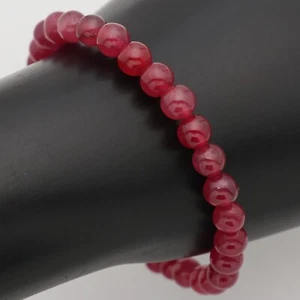 Natural Glass Filled Ruby Gemstone Bracelet - Handmade Healing Jewelry 92 cts - Picture 1 of 7