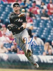 CHRIS JOHNSON  MIAMI MARLINS   ACTION SIGNED 8x10 - Picture 1 of 1