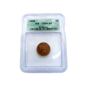 1908 Indian Cent 1c ICG MS64 RB AMAZING COIN!!! - Picture 1 of 4