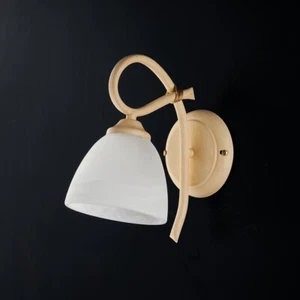 Lampada da parete applique in ferro battuto classico avorio decape' bon-322 - Imagen 1 de 1