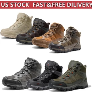 Men's Waterproof Hiking Boots Outdoor Trekking Lightweight Mountaineering Shoes - Picture 1 of 62