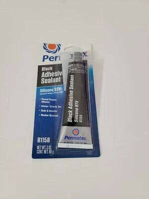 Permatex Silicone RTV Black Adhesive Sealant, (81158), 3 Oz. - Image 1 of 2
