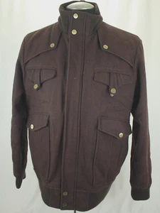 COOGI BROWN WOOL BLEND MILITARY STYLE JACKET SIZE XL VGC! - Picture 1 of 8