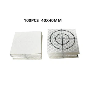 100PCS REFLECTOR SHEET REFLECTIVE TAPE TARGET TOTAL STATION 40X40MM (1.57X1.57") - Picture 1 of 5