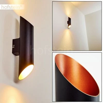 LED Design Außen Wand Leuchte Veranda Hof Terrasse Garten Lampe schwarz-kupfer - Bild 1 von 4